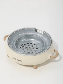 CAMEL CROWN Electric & Charcoal Dual-Purpose Stove For Indoor Tea Roasting Around The Brazier, Outdoor Smokeless Barbecue, Milk Heating & Meat Grilling - Off-white - View 2