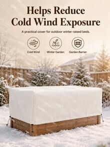 Raised Garden Bed Winter Plant Cover, Breathable Non-Woven Fabric Frost Protection Blanket With Drawstring, Windproof, Cold-Proof, Pest-Proof, Reusable Outdoor Planting Box Vegetable Seedling Cover - Multi-color - View 6