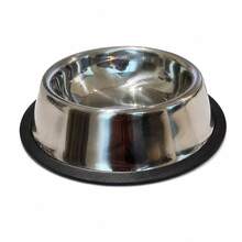 Comedouro Bebedouro Pet Inox 15cm com Base Antiderrapante para Cães e Gatos Pote para Ração e Água - 100ml - Visão 8