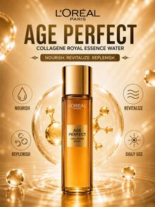 L’Oreal Paris L'Oreal Paris Age Perfect 膠原蛋白精華水，正裝 130ml/試用裝 65ml，緊緻保濕、深層補水，讓肌膚彈潤緊實，適合日常保濕護膚 - COLLAGENE ESSENCE WATER - 查看 7