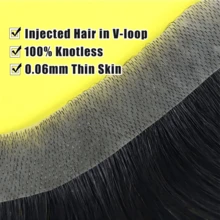 Kercsityn Human Hair Bangs For Men Toupee Hairpieces Designed For Restoring Receding Hairlines Featuring A Basic Straight Style - Multicolor - View 7
