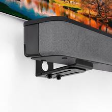2pcs Adjustable Soundbar Wall Mount Brackets, Heavy Duty Metal Speaker Stands, Suitable For Installation Under TV, 4-6.1 Inch Extendable Depth, Non-Slip Pad Soundbar Brackets, 30lbs Load Capacity, Suitable For Home Theater Audio Systems - 2pcs - View 2