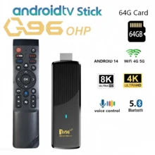 Q96 OHP A TV98 ATV X9 Smart TV Stick Android14 Allwinner H313 / RK3518 OTA 64GB Support 8K 4K Media Player 4G 5G Wifi HDR10 Voice Remote - Black - View 3