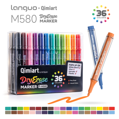 Languo New Erasable 12/36 Colors Whiteboard Markers, Adhere To Whiteboard, Glass, Ceramic, Plastic Surfaces, Suitable For Office, School Teacher's Day Drawing Teaching And Home Learning Whiteboard Teaching
