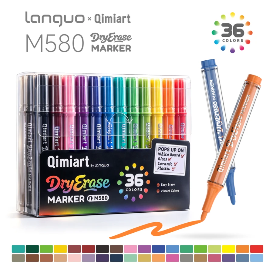 Languo New Erasable 12/36 Colors Whiteboard Markers, Adheres To Whiteboard, Glass, Ceramic, Plastic Surfaces, Suitable For Office, School Teacher's Day Drawing Teaching And Home Learning Whiteboard Teaching - Sets - View 1