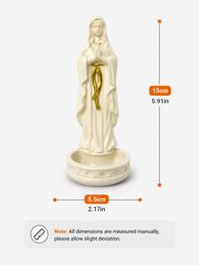 Virgin Mary Prayer Statue Single Piece Resin Sculpture Classic Robe Detail Decorative Base Catholic Home Decor Suitable For Prayer Room Bookshelf Entryway Church Religious Gift - New - View 9