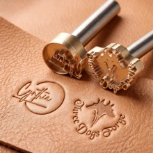 Custom 2.5cm/3cm/4cm/5cm Brass Leather Stamp Kit, Customized Brass Embossing Stamp , Leather Embossing Logo Stamp - Multicolor - View 11