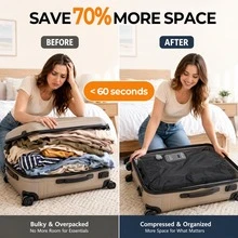 Powerful Electric Vacuum Compression Bags Airtight Travel Bags Clothing Cabinet Storage Organizer Suitcase Storage Bags Suitable For Travel And Business Trips,Travel Essential,Room Decor - View 4