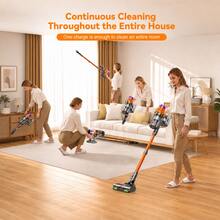 E.LUO Cordless Vacuum Cleaner, Upgraded 650W 58KPA 60Mins Cordless Stick Vacuum Cleaner With Self-Standing And Touch Screen, Anti-Tangle Wireless Vacumm, Vacuum Cleaners For Home/Pet Hair/Carpets/Floors - Burnt Orange - View 5