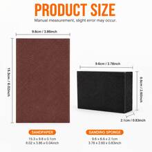 31pcs/51pcs Multi-Function Sponge Sanding Blocks With Mesh Sandpaper Set (60-320 Grit Mixed) | Flexible Cushion Design Fits Curved Surfaces | Wear-Resistant Sanding Surface For Efficient Grinding | Washable And Reusable | Anti-Clogging Sanding Tool | Suitable For Woodworking, Metal, Furniture, Car Surface Polishing And Sanding - 31pack - View 2