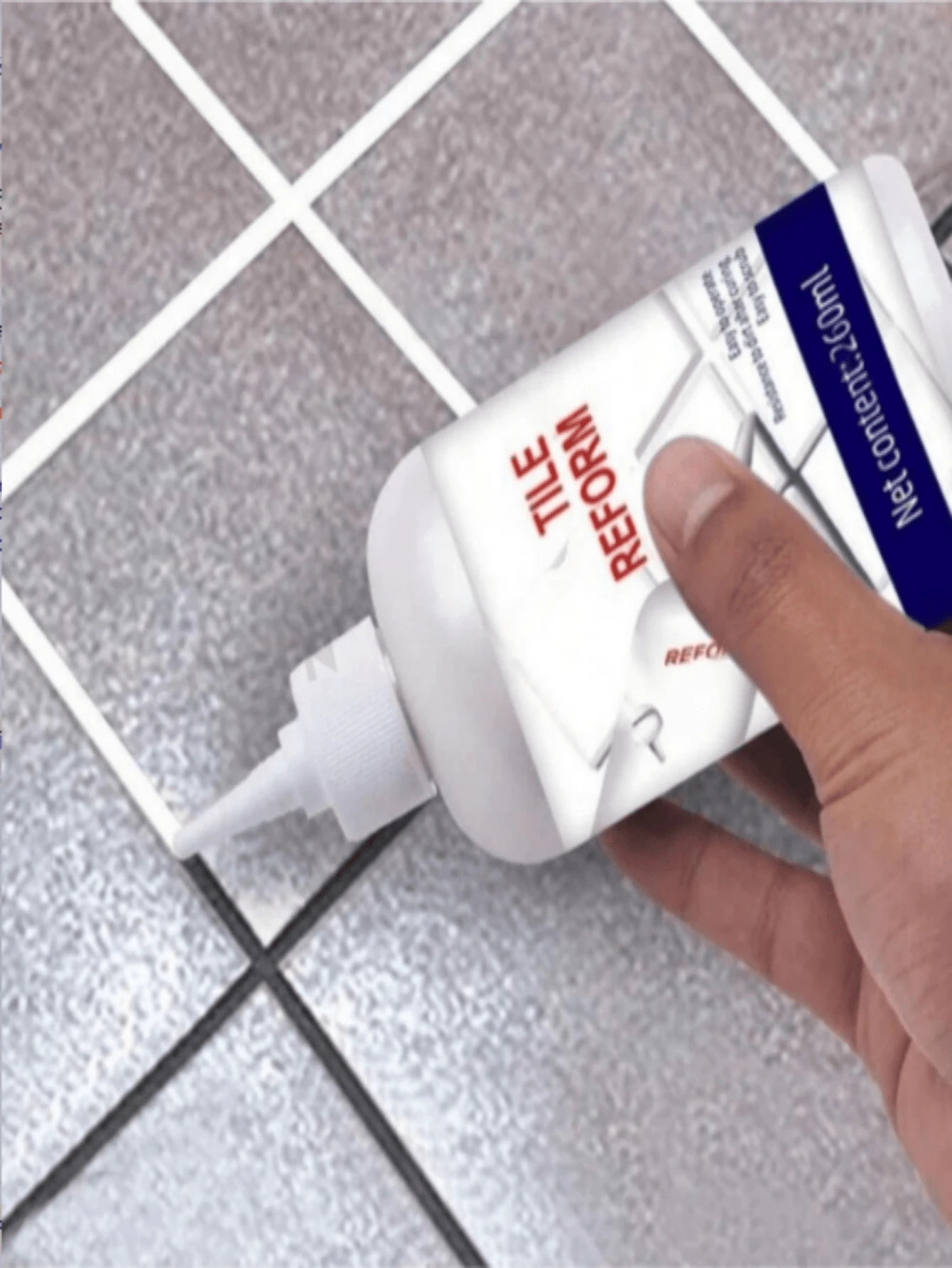 1 Set/260ml Waterproof Tile Grout, Tile Adhesive, White Grout, Suitable For Kitchen And Bathroom, Wall Tile Crack Filler, Anti-Mold, Sticker, Home Decor, Spring Decoration, Add Vitality To Your Home, Laminate Decorative Sticker, Birthday And Graduation Gift