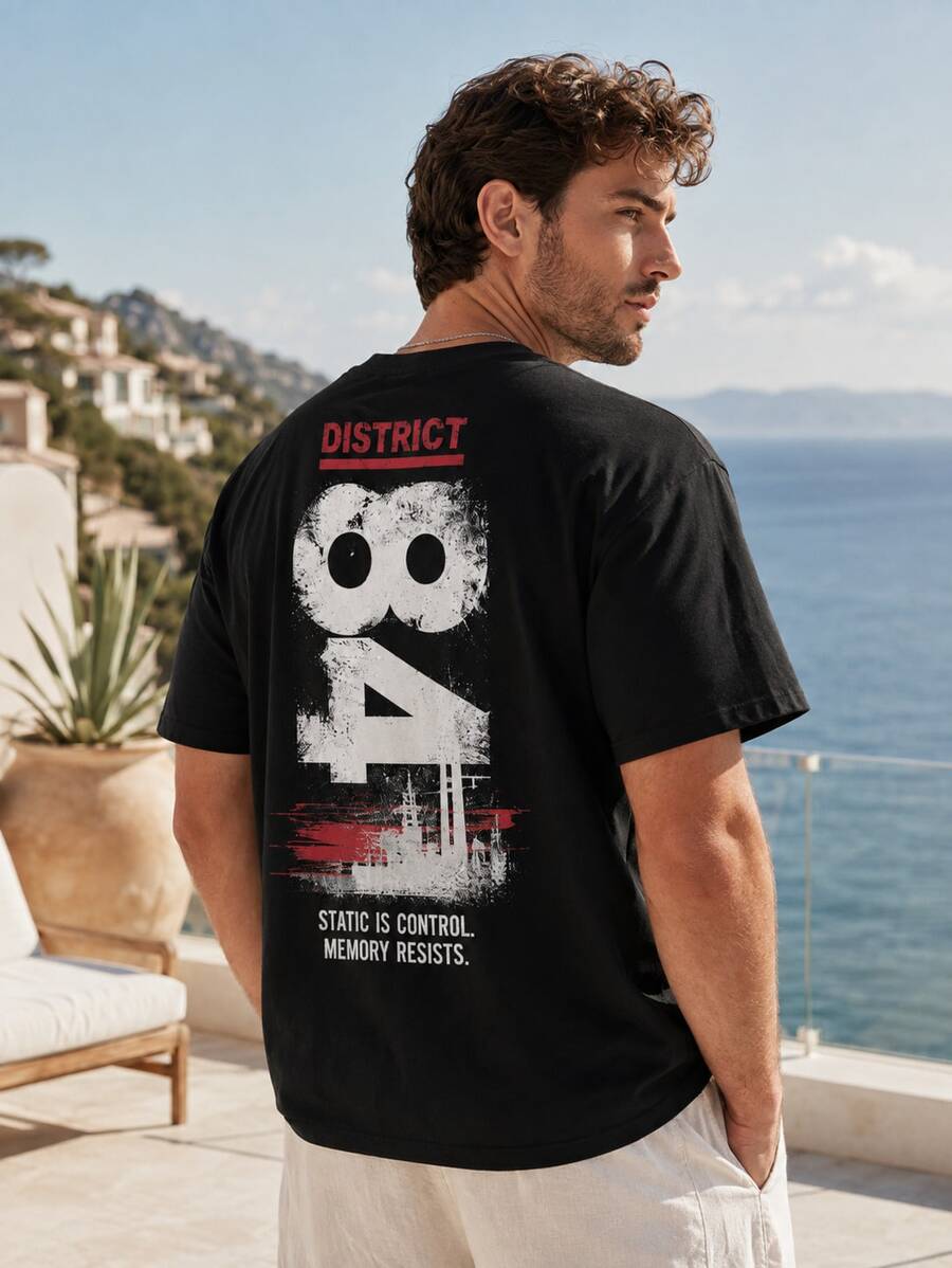 Men Swim Cover-Ups - Black - View 1