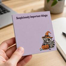 Cute Spooky Halloween Sticky Note Set, 4 Packs 3x3 Inch Memo Pads, Suitable For Office Reminders, Planning Notes And Witch-Themed Desk Gifts - one-size - View 4