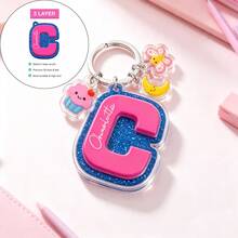 Custom Name Keychain Personalized Kids Bag Name Tag With Charms, Kids Bag Tag With Icon For Backpack, Lunch Box Tag, Back To School Gifts - Multicolor - View 19