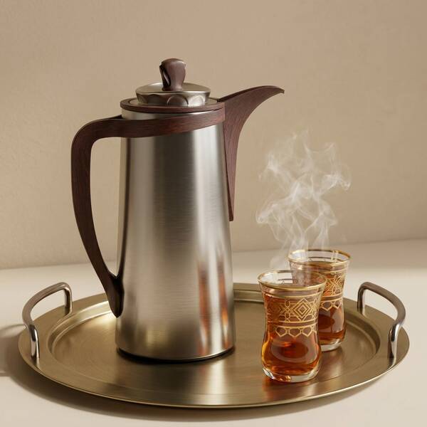 Jarra de café aislada de 1000ml, para mantener el café y el té calientes, jarra de agua caliente de doble pared, apta para líquidos calientes, jarra de agua con revestimiento interior de vidrio rosa