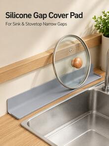 Pelindung Percikan Air Wastafel Dapur Silikon, Penutup Celah Tepi Meja Dapur Sempit dan Alas Pengeringan yang Diperpanjang, Alas Penyimpanan Meja Dapur Anti Selip, Cocok untuk Tutup Panci, Sendok Sayur dan Peralatan Dapur Kecil, Perlengkapan Rumah Tangga, Pengatur Penyimpanan Meja Dapur - MultiWarna - View 4