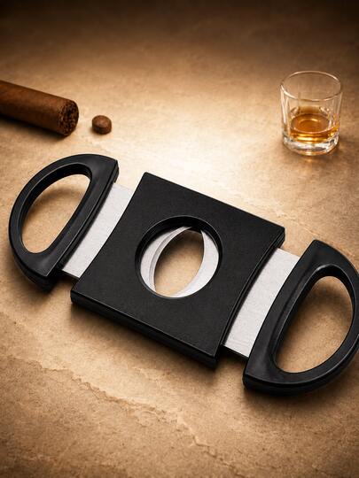 Cigar Groomsmen Gifts, Smoking Accessories, Double Blade Guillotine Cigar Cutter With Stainless Steel Blades, Portable Cigar Clippers Tool For Men, Travel, Home Bar, Father's Day, Christmas & Adult Gifts
