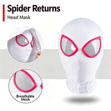 Hasbro Máscaras de superhéroe de tela de licra transpirable con diseño de telaraña y malla, adecuadas para disfraces de Halloween para todas las edades - Talla única - Ver 13