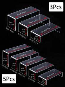 Thick Transparent U-Shaped Multi-Tier Dessert Display Rack, Food Display Shelf, Multipurpose Transparent Storage Rack (Can Be Used To Display Small Figurines And Perfumes), Cosmetic Storage Rack, Cake Display Cabinet - Clear - View 11