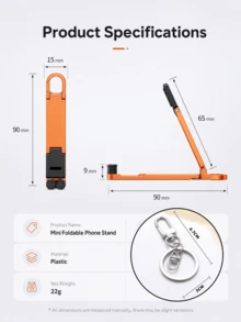 New Foldable Pocket Phone Stand, Portable Carabiner Phone Holder, Multi-Color Desktop And Hanging Stand, Hands-Free Phone Mount, Multifunctional Keychain Phone Holder, Suitable For Daily Carry, Home, Office And Travel Essentials - Multicolor - View 11