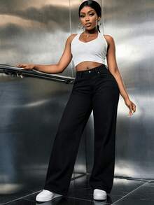 Women Jeans - 2046 Black - View 4