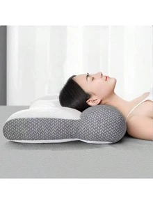 1pc Neck Pillow, Cervical Pillow, Pillow, Ergonomic Design Headrest, Neck And Shoulder Support Pillow, Suitable For Side, Back And Stomach Sleeping - Neck Pillow - View 3
