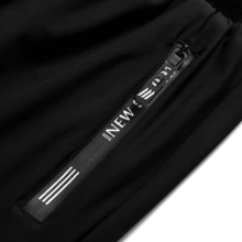 1pc Men's Sports Jogger Pants, With Secure Zipper Pockets, Adjustable Drawstring Waist, Pure Black Tapered Ankle Length, Suitable For Gym, Running, Workout, Outdoor Casual Wear - Black - View 6