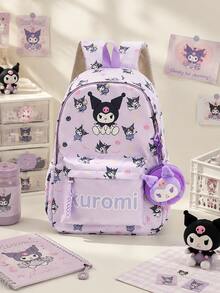 Sanrio Backpack, Cute Fashion Student School Bag, Women's Colorblock Large Capacity Foldable Outdoor Daily Backpack - Multicolor - View 4