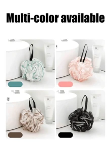 4pcs Premium Bath Sponges, New Style Bath Flowers, Soft Durable Cute Girls Bath Balls, Back Scrubbing Balls, Loofah Bath Balls, Soft Loofah Bath Balls, Loofah Bath Balls With Drawstring, Body Bath Sponges, Loofah Bath Towels Suitable For All Skin Types - Multi-color - View 8