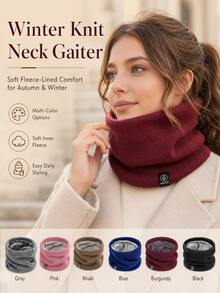 Unisex Warm Neck Warmer/Neck Gaiter, Elastic Neck Protection, Soft Warm Face Mask, Suitable For Autumn/Winter, Ideal For Outdoor Activities, Hiking, Cycling And Travel, Machine Washable, Comfortable And Cozy - Multicolor - View 2