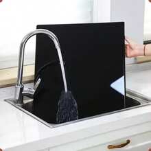 1pc Black Acrylic Cutting Board, Transparent Non-Slip Kitchen Fruit Cutting Board, Countertop Protector, Essential For Kitchen, Restaurant And Apartment - Multicolor - View 4