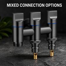 1‑In‑3‑Out Water Diverter Angle Valve, Fast‑Connect Multi‑Way Water Separator With Independent Switch, Bathroom Toilet Mop Pool High‑Pressure Washing Water Tap - Multi-color - View 5
