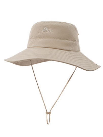 CAMEL CROWN Unisex Wide Brim Outdoor Bucket Hat, UV Protection Sun Hat With Wind Lanyard, Foldable Breathable Fishing Safari Hat For Hiking Camping Beach