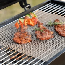 3/5pcs Non‑Stick BBQ Grill Mesh Mat, Reusable Heat Resistant Grill Mat, Cuttable Barbecue Mesh Sheet For Outdoor Picnic Camping Grilling Accessories - Multicolor - View 4
