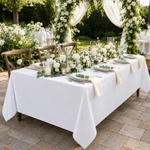 8pcs Disposable Rectangular Solid Color Tablecloth Plastic PEVA Dessert Table Party Decoration Waterproof Oil-Proof Table Cover - Multicolor - View 6