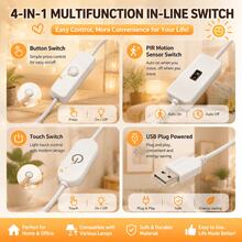 1 buah Lampu Strip LED COB, 3 Suhu Warna, 5m Bertenaga USB 320 LED/M, Pemotongan Fleksibel, Pencahayaan Tanpa Sambungan yang Dapat Diredupkan, Portabel, Perekat Mandiri untuk Pemasangan Mudah, Panjang Dapat Disesuaikan dan Dapat Dilipat, Cocok untuk Kamar Tidur, Ruang Tamu, Lampu Latar TV, Lampu Pengisi Cermin Rias dan Lainnya, Hadiah Liburan - MultiWarna - View 7