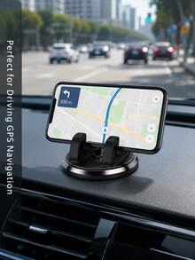 Universal 360° Rotatable ABS Dashboard Phone Holder, Anti-Slip Car Phone Mount, Car GPS Navigation Accessory, Adjustable Car Phone Holder, Suitable For Car Electronics, All Seasons - A - View 4
