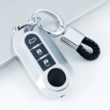 1件裝汽車鑰匙遙控器保護套,軟 TPU 鑰匙套/外殼,適用於 Fiat 500、Boyue、Bravo、Iveco、Olsen,時尚鑰匙包,適合女生 - KY39 - 查看 5