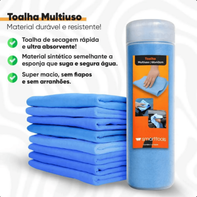 TOALHA MÁGICA PANO MULTIUSO SECAGEM RÁPIDA SEM MANCHAR
