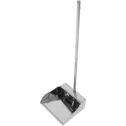 Cleaning Dustpan Office Garbage Shovel Stainless Steel Metal Dust Pan Long Handle
