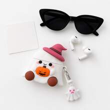 Cute Halloween Ghost Earphone Protective Case, Compatible With Pods 4 And Pro 3, With Hook For Hanging Decorative Charms, Wireless Bluetooth Earphone Cover, Phone Accessory - Multicolor - View 6