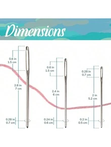 EDCUEBE7 Large Eye Curved Tip Needle, Sweater Sewing Needle, Yarn Knitting Needle, Knitting Tool Set - Large-eye Needle - View 2
