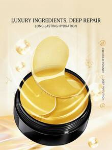 60pcs Gold Eye Masks, Under Eye Patches, Strong Moisturiz, Cooling, Look Reduced Wrinkles, Look Reduced Dark Circles, Gel Eye Patches Suitable For Swollen Eyes Dark Circles, Improved Under The Eye Patches Skin Loosen, Improve And Firm Eye Skin - 黃色 - 查看 4