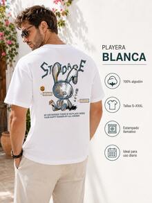 Men Swim Cover-Ups - White - View 3