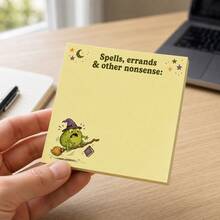 Cute Spooky Halloween Sticky Note Set, 4 Packs 3x3 Inch Memo Pads, Suitable For Office Reminders, Planning Notes And Witch-Themed Desk Gifts - one-size - View 7