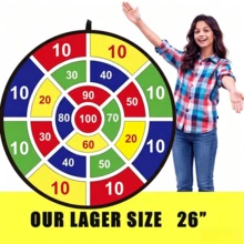 Dart Board Set With Sticky Balls, Indoor/Outdoor Fun Party Game, Suitable For Boys & Girls, Perfect Birthday Gift, Party Game! Ball Color Random, Game > Board Games, Educational Games, Target Games - Multicolor - View 3