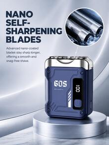 Men's Mini Electric Shaver, 9000/Min High-Speed Low-Noise Dual Floating Blade Head, 6-Degree Inclined Nano Self-Sharpening Blade, Detachable Washable Dry/Wet Use Shaver, With LED Digital Display, Palm-Sized Portable Travel Model - Multicolor - View 6