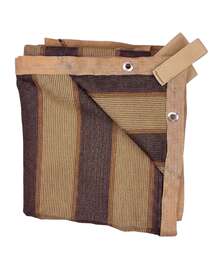 BVIOZ Shade Cloth 95% 3.7x3m Brown Striped - A - View 3