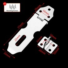 Vintage Stainless Steel Buckle Lock Strap With Lock Hole, Surface Mounted Cabinet Door Lock, Antique Lock Plate, Suitable For Wooden Doors, Main Doors, Drawers - A - View 20