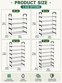 Multi-Layer Shoe Rack, Easy Assembly, Space-Saving Vertical Floor Shoe Storage Rack, Stackable 3D Shoe Cabinet Organizer, Suitable For Entryway, Corner, Bedroom, Dorm, Home Use, Large Capacity For Men's And Women's Sports Shoes, Slippers, Sandals, Boots, Easy-To-Assemble Shoe Storage Rack, Suitable For Retailers And Home Suppliers - View 9